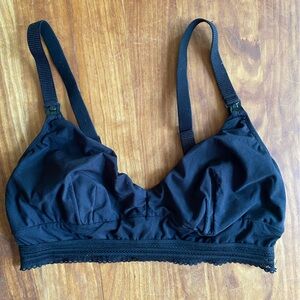Cosabella nursing bralette, black, medium, lace trim
